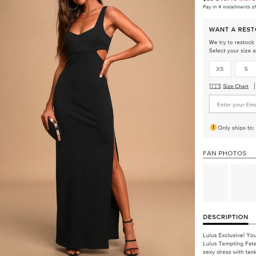 Lulu's Tempting Fate Black Cutout Maxi Dress